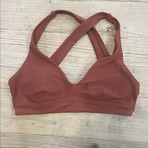 Prana Rust Cross-Back Bikini Top